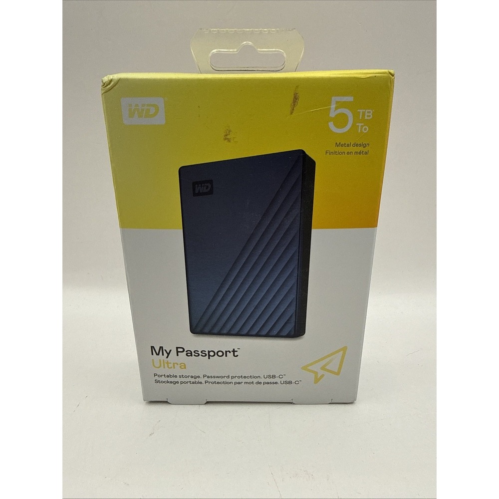 WD 5TB Blue My Passport Ultra Portable Storage External Hard Drive